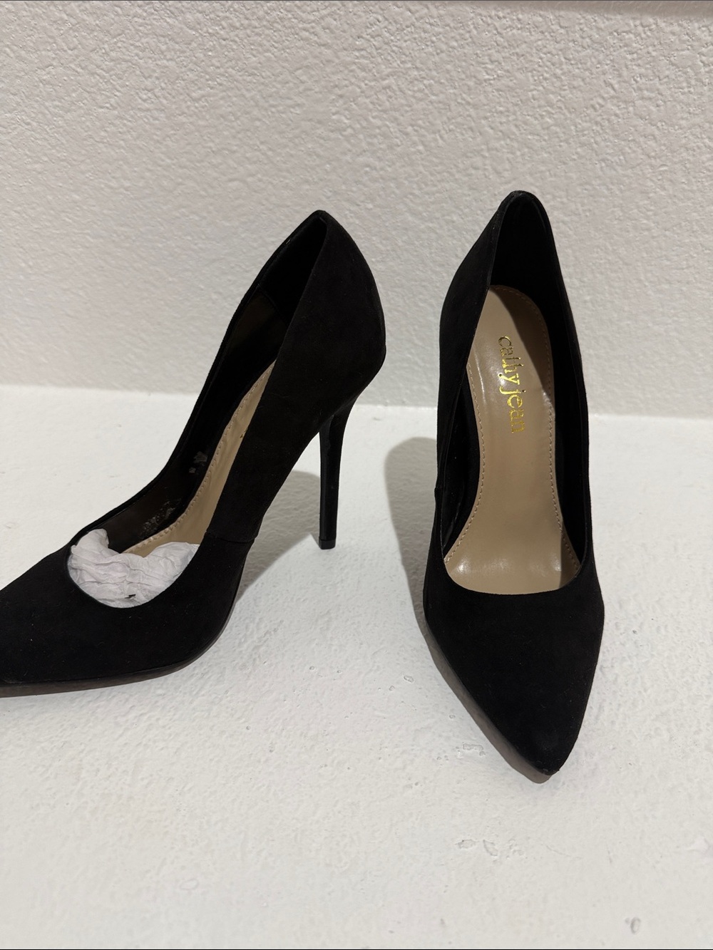 Cathy Jean Black Pointed-Toe Stiletto Pumps
